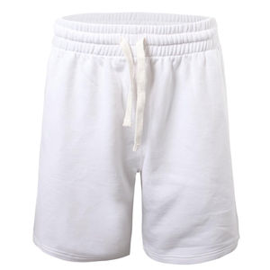 Shorts Bermuda Homme Blanc en Coton à Cordon de Serrage Taille Mi-Haute Décontracté Respirant Tricoté Style Uni - Product Image 6