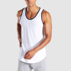 Quick Dry Polyester Sporty Workout Wear Men's <b>Red</b> Sleeveless <b>Tank</b> <b>Top</b> O-Neck Polyester Quick Dry Solid Color Casual Workout Wea - Product Image 5