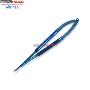 Micro Scissors <b>Angled</b> Blades Curved Tip High Quality Clinical Surgical <b>Tool</b> Manual CE Certified Stainless Steel Precision - Product Image 6