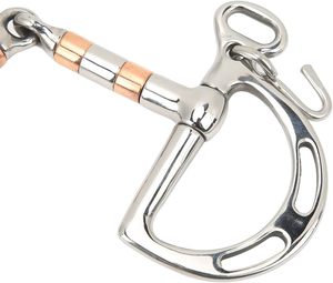 Bocado de caballo de acero inoxidable y cobre con cadena para boca de caballo de 125 mm - Product Image 5
