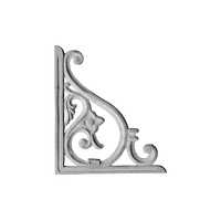 Support de corniche en fonte à motif tourbillonnant orné, garde-coins de clôture, support de pignon de toit pour villa de luxe, fournisseur en gros