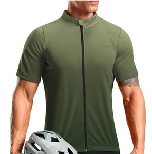 Breathable Lightweight High Quality Short Sleeve Zipper Up Compression <b>Cycling</b> Jersey with Back Pockets Customized Color & Logo - Product Image 4