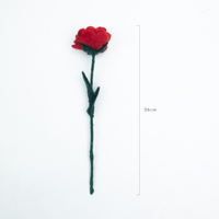 Fleur de Renoncule Artificielle en Feutre Faite à la Main, Style Naturel Écologique, Tige Unique, Vente en Gros, Fleurs de Printemps pour la Maison