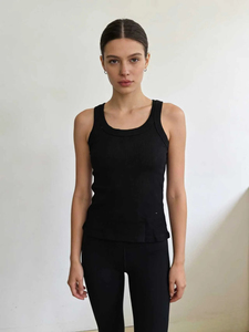 Débardeurs décontractés respirants pour femmes en tissu tricoté polyester/coton - Product Image 2