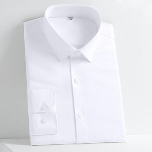 Camisas de Vestir para Hombre Resistentes a las Arrugas, Manga Larga, Cierre de Botones, Camisas Formales de Negocios para Hombre, Color Sólido Teñido - Product Image 4