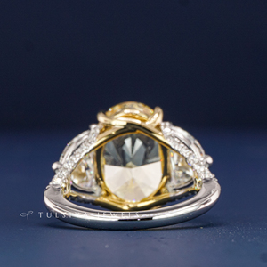 Anillo de Compromiso de Lujo con Diamante Sintético Cultivado en Laboratorio, Corte Ovalado, Oro Sólido de 14K, Certificado IGI, Regalo de Aniversario para Mujer - Product Image 5