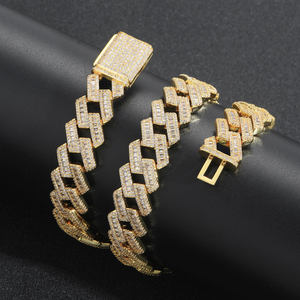 Luxury Gold Plated Diamond Hip Hop Cuban Link <b>Chain</b> with CZ Stones for <b>Rappers</b> Fashion Jewelry Wholesale Gift Available for Sale - Product Image 3