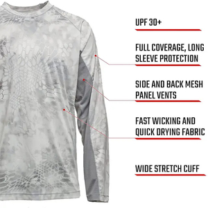 Chemises de pêche personnalisées en polyester 100% pour hommes et femmes, manches longues, sublimation, protection UPF50+, idéales pour l'extérieur - Product Image 3