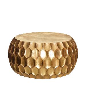 Table d'appoint en aluminium de haute qualité avec finition diamant, mobilier de qualité supérieure, accent métallique, tables ottomanes pour hôtel, maison, salon, laiton - Product Image 2