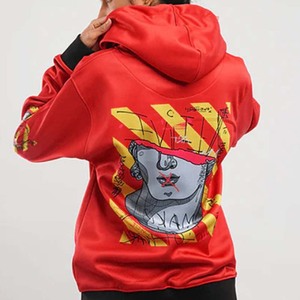 Sudadera con Capucha y Cremallera para Mujer, Diseño Personalizado, Estampado y Teñido, Estilo Vintage, Oversize, Algodón, Informal, Invierno, Transpirable, Ecológica - Product Image 4