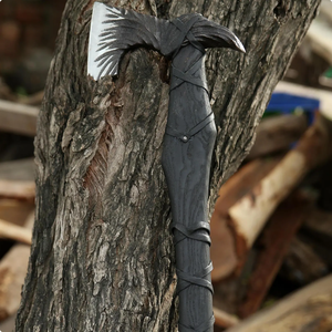 Handcrafted Industrial Grade Carbon Steel Camp Hatchet <b>Wooden</b> Handle | Survival Use Firewood Splitting | Custom OEM Manufacturer - Product Image 3