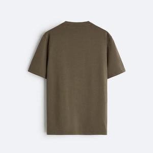 Camiseta Extra Grande para Hombre, Color Marrón, 100% Algodón, Corte Regular, Estilo Casual Urbano, Ropa de Verano, Logotipo Personalizado, Marca Privada - Product Image 3