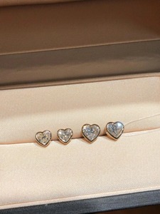 Boucles d'oreilles clous en or massif 14 carats avec diamants de laboratoire taille brillant couleur F, sertis clos, bijoux minimalistes et romantiques pour femme, cadeau de fête - Product Image 6