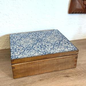 กล่องไม้พิมพ์ลายธีมทะเล กล่องใส่เครื่องประดับชายทะเล กล่องไม้พิมพ์ลาย กล่องเก็บของสำหรับตกแต่งบ้านริมชายหาด กล่องขายส่ง - Product Image 6