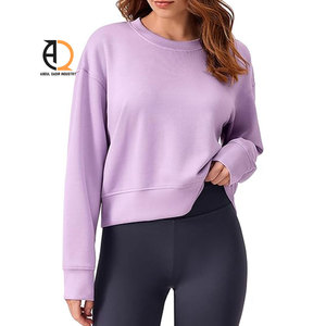Sudadera corta de forro polar para mujer, estilo urbano, holgada - Product Image 2