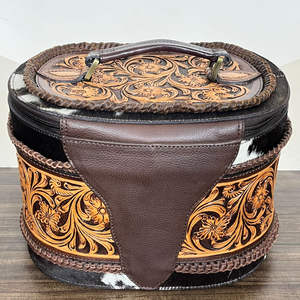 Wholesale Women's New Designer Luxury Custom Logo Hand Tooled Leather <b>Jewelry</b> Storage <b>Box</b> Genuine Cowhide Leather <b>Jewelry</b> Case - Product Image 3