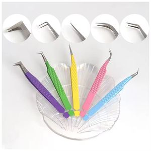 Morje Surgical Customizable Color Logo Stainless Steel Eyelash Tweezers Set Toothed Tips High Quality <b>Precision</b> <b>Tools</b> Eyelash - Product Image 5