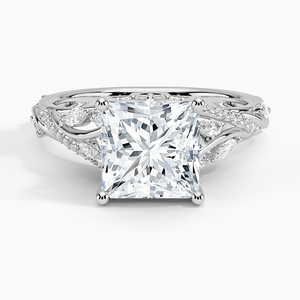 BOJ <b>Ring</b> 022 Princess Cut 925 <b>Silver</b> Begonia Vine Moissanite Diamond <b>Ring</b> GRA Certified 2ct D Wedding Anniversary <b>Ring</b> Low Price - Product Image 1