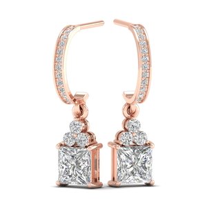 REYES Pendientes de Plata de Ley 925 de Alta Calidad con Diamantes Cultivados en Laboratorio de 4 Quilates, Brillantes, para Bodas, Joyería Fina al por Mayor - Product Image 1