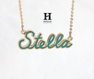 Custom Fine Jewelry Supplier - Personalized Diamond Name <b>Pendant</b>, 14k/18k <b>Solid</b> <b>Gold</b> Script Necklace for Wholesale - Product Image 3