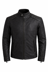 Most Popular Quality Cow Men Motorbike Destroy Leather Jackets black Color with Ce approved <b>protectors</b>. - Product Image 3