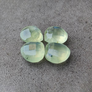 Piedra Preciosa de Prehnita Natural AAA+ con Corte Checker en Forma de Corazón, Calibrada, Tipo Briolette, para la Elaboración de Joyas - Product Image 5