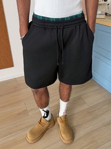 Shorts à double taille pour hommes, dernier design, en tissu extensible polyester et élasthanne, shorts MMA, vêtements de sport, prix abordable - Product Image 5