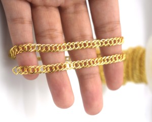 Wholesale Sameer Art Craft 18K Gold Plated Curb Chain Jewelry Making (Bracelet/Necklace/<b>Earrings</b>/Ring)-Made Rajasthan Sample - Product Image 5