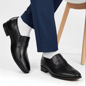 Zapatos Formales de Cuero Unisex |   Zapatos de Vestir Clásicos Sin Cordones, Hechos a Mano en Cuero |   Cómodos y Elegantes Zapatos de Lectura Hechos a Mano Sin Cordones - Product Image 1