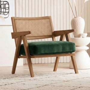 Sillón de Madera de Teca para el Hogar, Dormitorio, Sala de Estar, Comedor, Sala de Recepción |   Ultra Suave y Cómodo para un Uso sin Preocupaciones | - Product Image 1