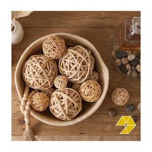 Bola de Ratán Colgante para Árbol de Navidad, Hecha en Vietnam, Venta al por Mayor, de Pequeña a Grande, Entrega Rápida, Decoración para Cafetería - Product Image 5