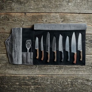 Étui de transport pour couteaux de chef en cuir de qualité supérieure, organiseur de rangement pour couteaux de cuisine, étui de voyage LKR-0303 - Product Image 3
