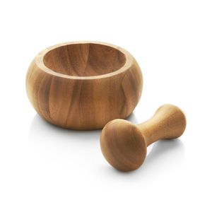 Natural Wood Mortar And Pestle Set For <b>Grinding</b> Spices Herbs Seeds Garlic And Ayurvedic Remedies - Product Image 4