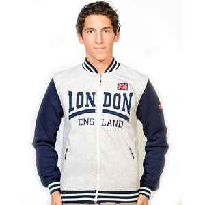 Veste d'hiver personnalisée OEM pour homme, style bomber vintage Letterman, col montant, broderie chenille, cuir - Product Image 3