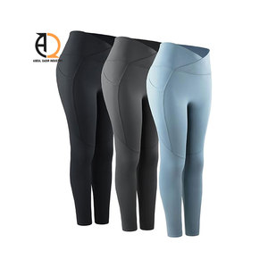 Leggings de sport pour femmes, taille haute, élastiques, en nylon, grande taille, avec logo personnalisé, pour le yoga, la gym - Product Image 5