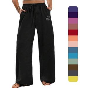 Pantalon femme 100% Coton Hiver Doux Taille Mi-Haute Écologique Imperméable Respirant Lavé Coupe Droite ODM Prêt à Expédier - Product Image 4