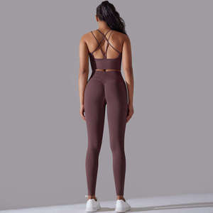 Yoga Suit Set Women Fitness Gym Wear Seamless Activewear Leggings Set - Product Image 4