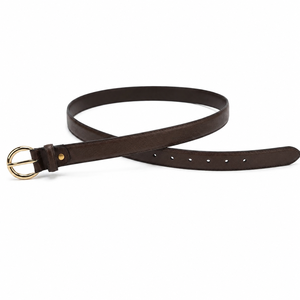 Womens PU Leather <b>Belt</b> Brown <b>Gold</b> Buckle Fashion Waist <b>Belt</b> <b>for</b> <b>Dresses</b> Jeans Wholesale Supplier Custom OEM Accessories Exporter - Product Image 3