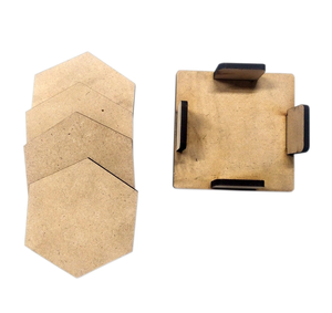 Juego de 6 Posavasos de MDF de Color Sólido, Accesorios para Mesa de Cocina, Posavasos de MDF en Oferta - Product Image 3