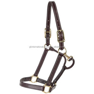 Construction triple couture double pli dos nu en cuir anglais marron havane et noir avec quincaillerie en laiton réglable solide - Product Image 4