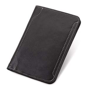 Multifunctional Trendy RFID Blocking Cow Leather Passport <b>Wallet</b> & ID <b>Holder</b> Protective Case with Zipper Closure for Travel - Product Image 5
