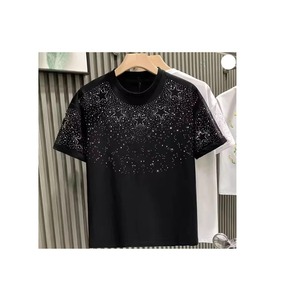 T-shirt pour homme à prix ajustable avec strass, designs entièrement personnalisés, tendance du moment, meilleur matériau, t-shirt avec strass de haute qualité - Product Image 6