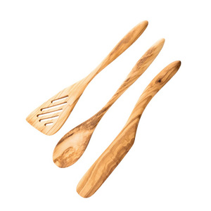 Eco-Friendly Olive Wood Spoon <b>Set</b> with Smooth Finish for Cooking, Mixing and Serving Food - Product Image 1
