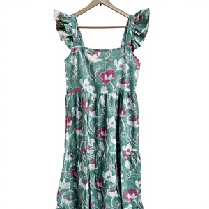 Vestido Maxi de Algodón sin Mangas Estilo Bohemio para Mujer, Estampado Floral, Ropa de Playa de Verano, Corte Holgado Informal, Vestido Bohemio Ligero Hecho a Mano - Product Image 1