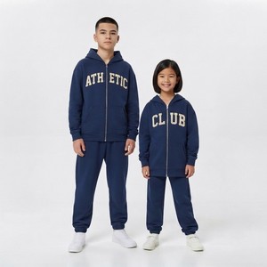 Conjunto de Sudadera con Capucha y Cremallera Completa para Niños y Niñas, y Pantalones a Juego, Chándal Informal - Product Image 5
