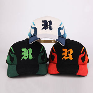 Wholesale Custom High Quality 5 Panel Cotton Curved Brim Snapback Hat 3D Embroidery Flame Streetwear Baseball <b>Cap</b> <b>for</b> <b>Men</b> - Product Image 1
