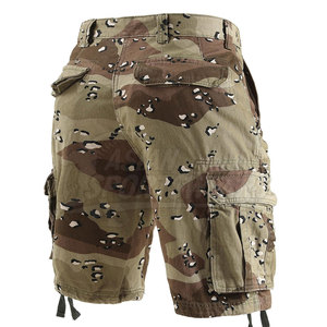 Shorts cargo mi-longs décontractés pour hommes avec logo personnalisé, en matière premium, écologiques, respirants, à braguette boutonnée, tricotés, design fonctionnel - Product Image 2