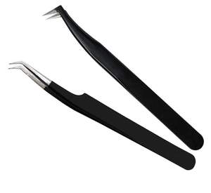 Vired Impex Professional Stainless Steel Fiber <b>Lash</b> Eyelash Tweezers <b>Cluster</b> <b>Lash</b> Tweezer High Quality Durable Precision 10mm - Product Image 4