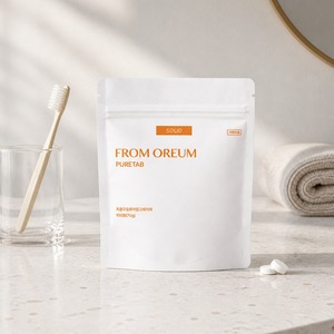[FROM OREUM] Dentifrice en comprimés aromatisé à la mandarine de Jeju, nettoyant pour les dents aux agrumes, pochette de recharge portable pour l'hygiène buccale en déplacement - Product Image 5