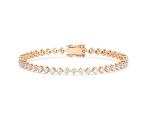 REYES Pulseras de tenis de moissanita de 4.8CT y 3MM de plata de ley 925 para mujer con baño de rodio en oro blanco de 14K, joyería fina - Product Image 5